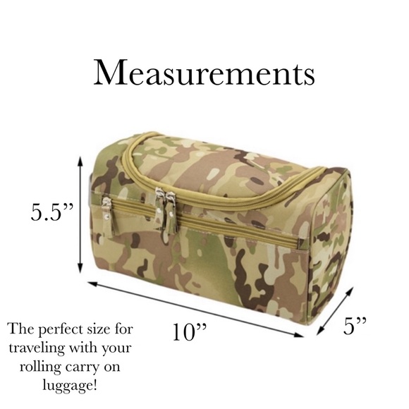 His & Her Camo Toiletry Cosmetic Travel Bag - Picture 16 of 16
